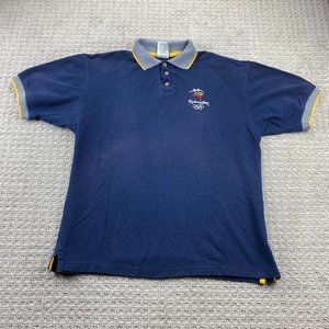 Vintage Sydney 2000 Olympics Polo Shirt Men XL Blue The Millennium Collection
